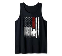Tiro con L'Arco Bandiera Americana Distressed USA Patriotic Bowman Canotta