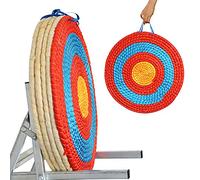 Tiro con L'Arco Bersaglio Rotondo in Paglia Tradizionale Rotondi Paglia Bersaglio Obiettivo Tondo Bersaglio della Freccia Diametro 55cm per Tiro a Segno Archi Dardi (Singolo Strato)