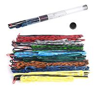 Tiro con L'Arco Dacron Corda dell'Arco 16 Fili Fatta a Mano Stringa di Arco Corda per 68 70 Pollici Arco ricurvo Tradizionale Longbow (AMO 68"/Lunghezza effettiva corda d'arco 164cm, Blu Nero)