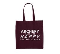 Tiro Con L'Arco Makes Me Happy, You Not So Much - Tela Borsa - Arciere Fan Love