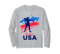 Tiro con L'Arco Support The Team Player USA Flag Mens Archer Maglia a Manica