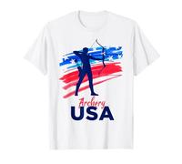 Tiro con L'Arco Support The Team Player USA Flag Mens Archer Maglietta