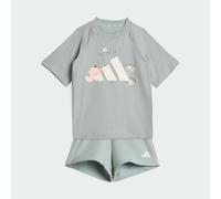 TIRO_NSTER T-SHIRT SET Wonder Sage / White 3-6M