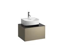 Tiroir sondeur, 1 tiroir, pour lave-mains H816341 monté en haut, découpe centrale, H4054310341421, H4054310341421, Colorazione: Titanio/ Nero Marquina