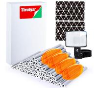 Tiruiya Kit di Catarifrangente Bici, Include 360° Copri Raggi Catarifrangenti e Nastro Riflettente Biciclette, per Guida Notturna Avvertimento Alta Luminosità (48 raggi + 4 copri+ 2 adesivi +1 avanti)
