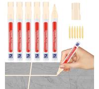 Tiryns 6 pezzi Penna guarnizione piastrella beige Penna per piastrelle Malta matita riparazione cucina bagno pareti