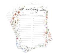 TIRYWT Wildflowers Giochi per addio al nubilato, carte da gioco per matrimoni dalla A alla Z, 12,7 x 17,8 cm, decorazioni floreali per addio al nubilato o addio al nubilato - A03