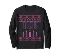 Tis La Stagione Avvento Quaresimale Stagione Natale Maglia a Manica
