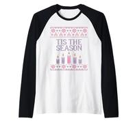Tis La Stagione Avvento Quaresimale Stagione Natale Maglia con Maniche Raglan