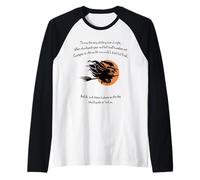 Tis Now The Witching Time of Night - Citazione di Shakespeare, Colore: Nero Maglia con Maniche Raglan