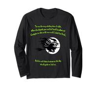 Tis Now The Witching Time of Night Citazione di Shakespeare Verde Maglia a Manica