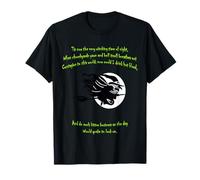 Tis Now The Witching Time of Night Citazione di Shakespeare Verde Maglietta