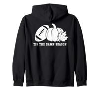 Tis The Damn Season Football Fall Touchdown Game Day Mom Felpa con Cappuccio