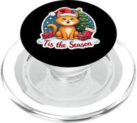 Tis The Season - Albero di Natale a forma di gatto, colore: arancione PopSockets PopGrip per MagSafe