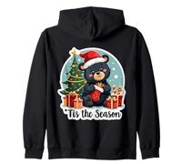 Tis The Season - Albero di Natale a Forma di Orso Nero Felpa con Cappuccio