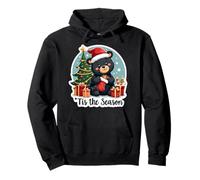 Tis The Season - Albero di Natale a Forma di Orso Nero Felpa con Cappuccio