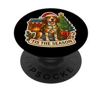 Tis The Season, American English Coonhound Dog, Natale PopSockets PopGrip Adesivo