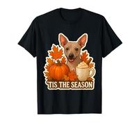 Tis The Season American Hairless Terrier Dog Autunno Coppa Autunno Maglietta
