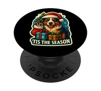Tis The Season Australian Shepherd Albero di Natale Mamma Papà PopSockets PopGrip Adesivo