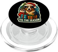 Tis The Season Australian Shepherd Albero di Natale Mamma Papà PopSockets PopGrip per MagSafe
