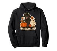 Tis The Season Black Russian Terrier Cane Autunno Autunno Zucca Felpa con Cappuccio
