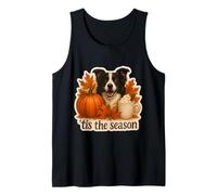 Tis The Season Border Collie Dog Autunno Autunno Zucca Spice Canotta