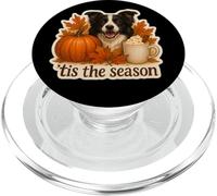 Tis The Season Border Collie Dog Autunno Autunno Zucca Spice PopSockets PopGrip per MagSafe