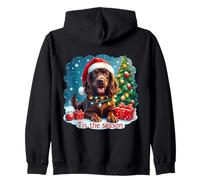 Tis The Season Boykin Spaniel Dog - Buon Natale Felpa con Cappuccio