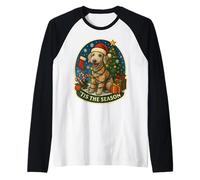 Tis The Season - Cane Bedlington Terrier Merry Christmas Parent Maglia con Maniche Raglan