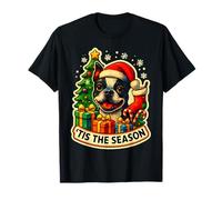 Tis The Season - Cane Boston Terrier Merry Christmas Mom Dad Maglietta