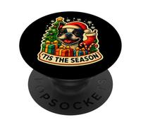 Tis The Season - Cane Boston Terrier Merry Christmas Mom Dad PopSockets PopGrip Adesivo