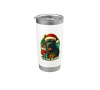 Tis The Season Cane Corso Cane Albero Di Natale Mamma Papà Proprietario Bicchiere termico in acciaio inox doppia parete