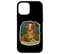 Tis The Season - Cane da segugio Ibizan Merry Christmas Mom Dad Xmas Custodia per iPhone 12 mini