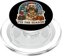 Tis The Season Cane Levriero Afgano Buon Natale Mamma Papà Natale PopSockets PopGrip per MagSafe