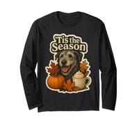 Tis The Season Cane Wolfhound Irlandese Autunno Zucca Carino Maglia a Manica