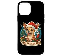 Tis The Season - Chihuahua Spaniel Cane Merry Christmas Festive Custodia per iPhone 12 mini