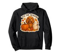 Tis The Season Cocker Spaniel Cane Autunno Autunno Zucca Spice Felpa con Cappuccio