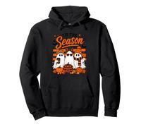Tis The Season Cute Halloween Ghosts Pumpkin Fall Fun Felpa con Cappuccio