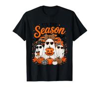 Tis The Season Cute Halloween Ghosts Pumpkin Fall Fun Maglietta