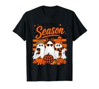 Tis The Season Cute Halloween Ghosts Pumpkin Fall Fun Maglietta