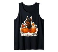 Tis The Season Doberman Pinscher Cane Autunno Autunno Zucca Cucciolo Canotta
