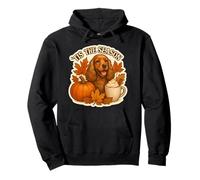 Tis The Season English Cocker Spaniel Cane Autunno Latte Autunno Felpa con Cappuccio