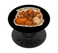 Tis The Season English Cocker Spaniel Cane Autunno Latte Autunno PopSockets PopGrip Adesivo