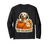 Tis The Season English Setter Dog Fall Autumn Pumpkin Spice Maglia a Manica