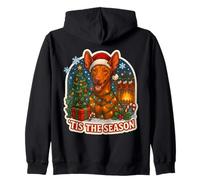 Tis The Season Faraone Hound Dog Merry Christmas Mom Dad Fun Felpa con Cappuccio