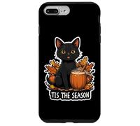 Tis The Season Gatto Nero Autunno Autunno Zucca Foglie Lady Mom Custodia per iPhone 7 Plus/8 Plus