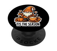 Tis The Season Gnome Autunno Autunno Zucca Vintage Cottagecore PopSockets PopGrip Adesivo