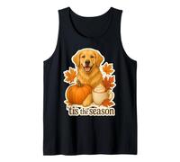 Tis The Season Golden Retriever Cane Autunno Autunno Zucca Carino Canotta