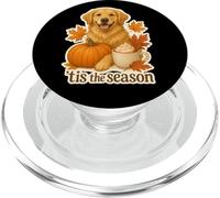 Tis The Season Golden Retriever Cane Autunno Autunno Zucca Carino PopSockets PopGrip per MagSafe