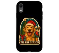 Tis The Season Golden Retriever Cane Natale Mamma Papà Proprietario Custodia per iPhone XR